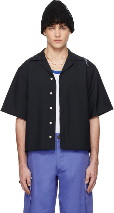 Košeľa Marni Marni Tropical Wool Resort Shirt Čierna | CUMU0330S0 TW839, 0