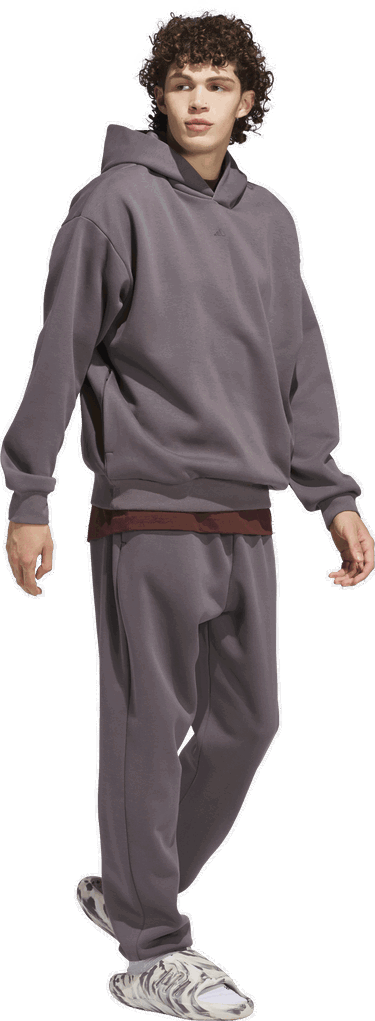 Tepláky adidas Performance Basketball Fleece Pants Fialová | JL6872, 3