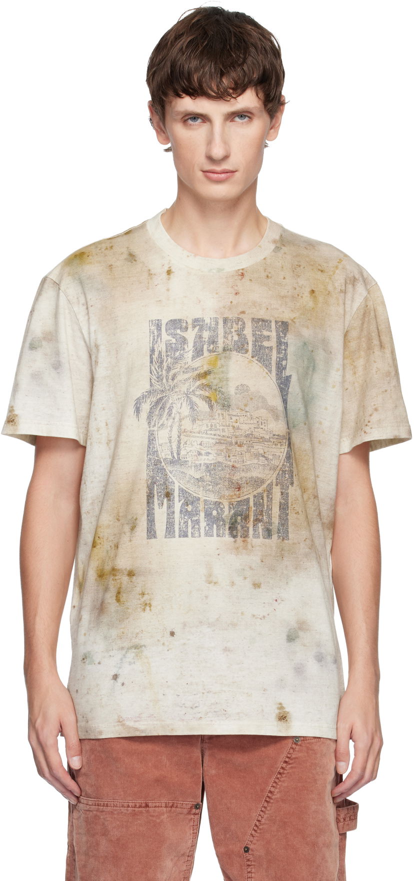 Tričko ISABEL MARANT Distressed Graphic T-shirt Honore Rôznofarebný | 25ATS0052HB-C3N10H