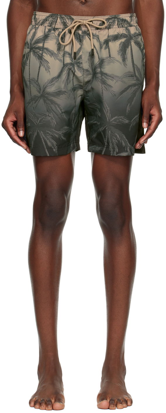 Šortky BOSS Khaki Printed Swim Shorts Šedá | 50520506, 0
