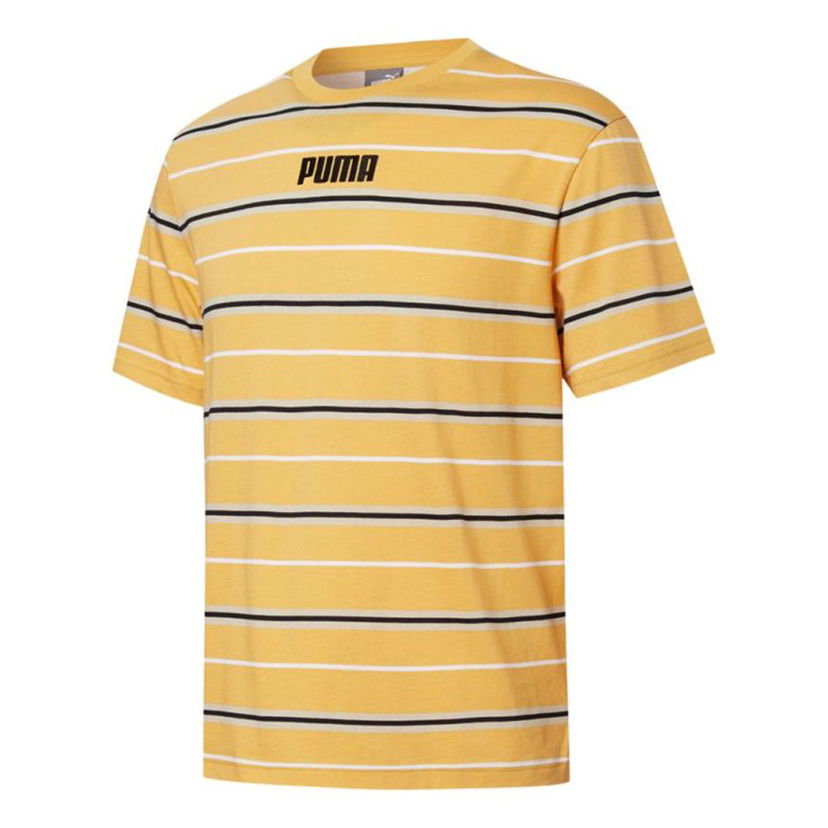 Tričko Puma Modern Basics Advanced Striped Short Sleeve T-Shirt Žltá | 847668-37