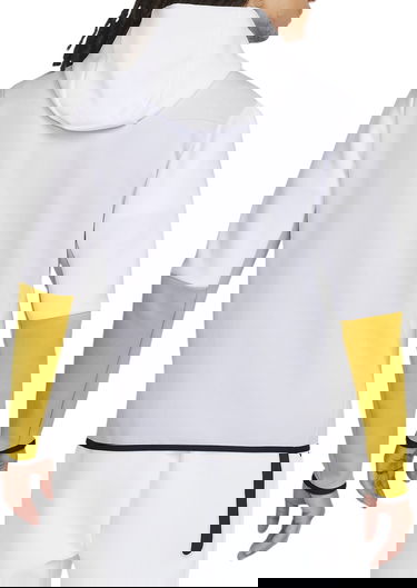 Mikina Nike Sportswear Tech Fleece Full Zip Hoodie White/Yellow/Baby Blue Šedá | CU4489-102, 1