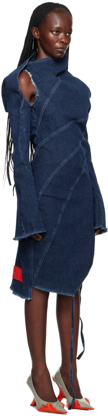 Šaty Ottolinger Ottolinger Twisted Denim Minidress Modrá | 1704301, 1