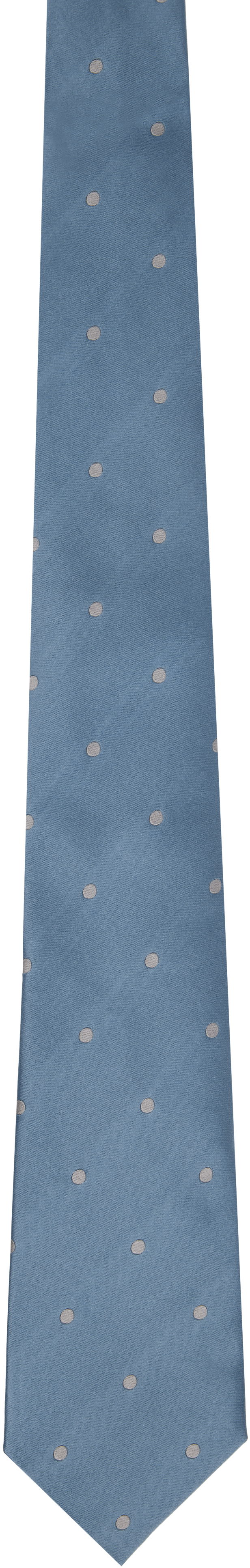 Doplnky Tom Ford TOM FORD Silk Tie with Dots Modrá | STE001-S0087, 0