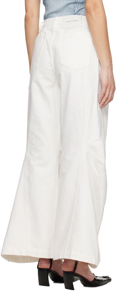 Cargo nohavice Feng Chen Wang Feng Chen Wang Cargo Jeans Biela | FWS19TR03, 2