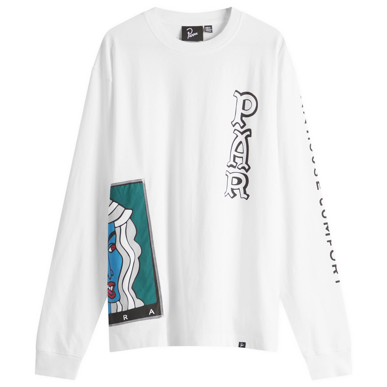 Tričko By Parra Parra Your Face Graphic Long Sleeve T-Shirt Biela | 53521-WHT, 0
