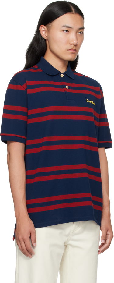 Polo tričko Valentino Valentino 'Chez Valentino' Cotton Piqué Polo Navy | 7V3MH04CAYN, 1
