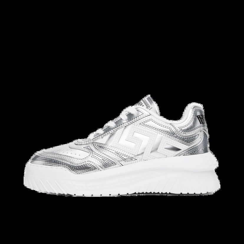 Tenisky a topánky Versace Silver & White Metallic Greca Oddisea Sneakers Metalická | 1008124_1A10367