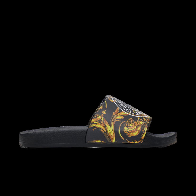 Tenisky a topánky Versace Jeans Couture Black Shelly Chain Couture Slides Hnedá | E76YA3SQ3EZS198