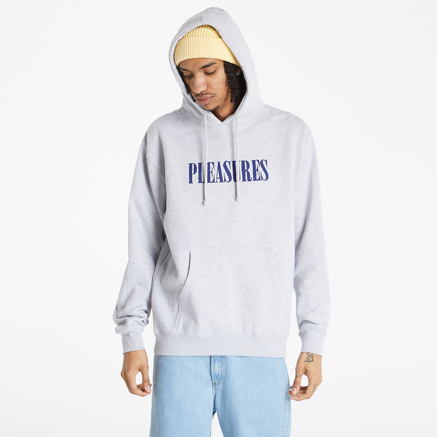 Mikina Pleasures Tickle Logo Hoody Šedá | P22SP056 Grey, 1