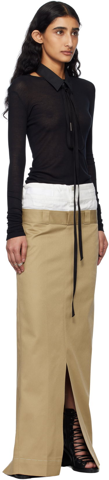 Sveter Ann Demeulemeester Ann Demeulemeester Fiene Long Sleeve T-Shirt Čierna | 2510-W-JTS12-FA570-099, 4