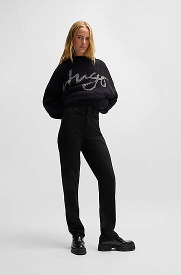 Džínsy BOSS Slim-Fit Stretch Denim Jeans Čierna | 50527828, 1