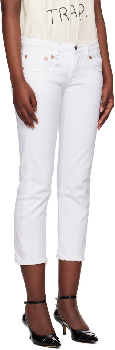 Džínsy R13 R13 Boy Straight Cropped Jeans Biela | R13W0091-895A, 1
