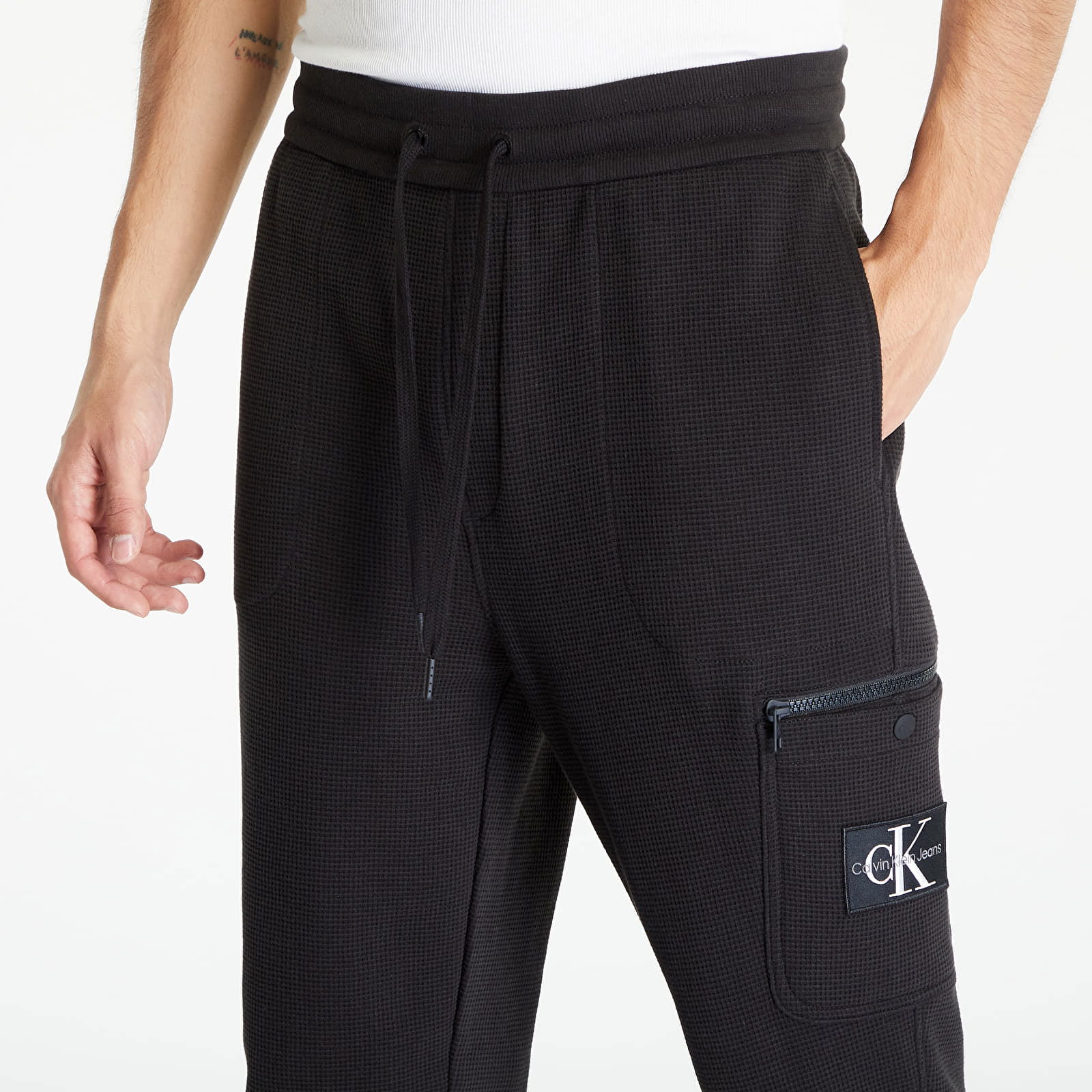 Jeans Badge Waffle Hwk Pants Black