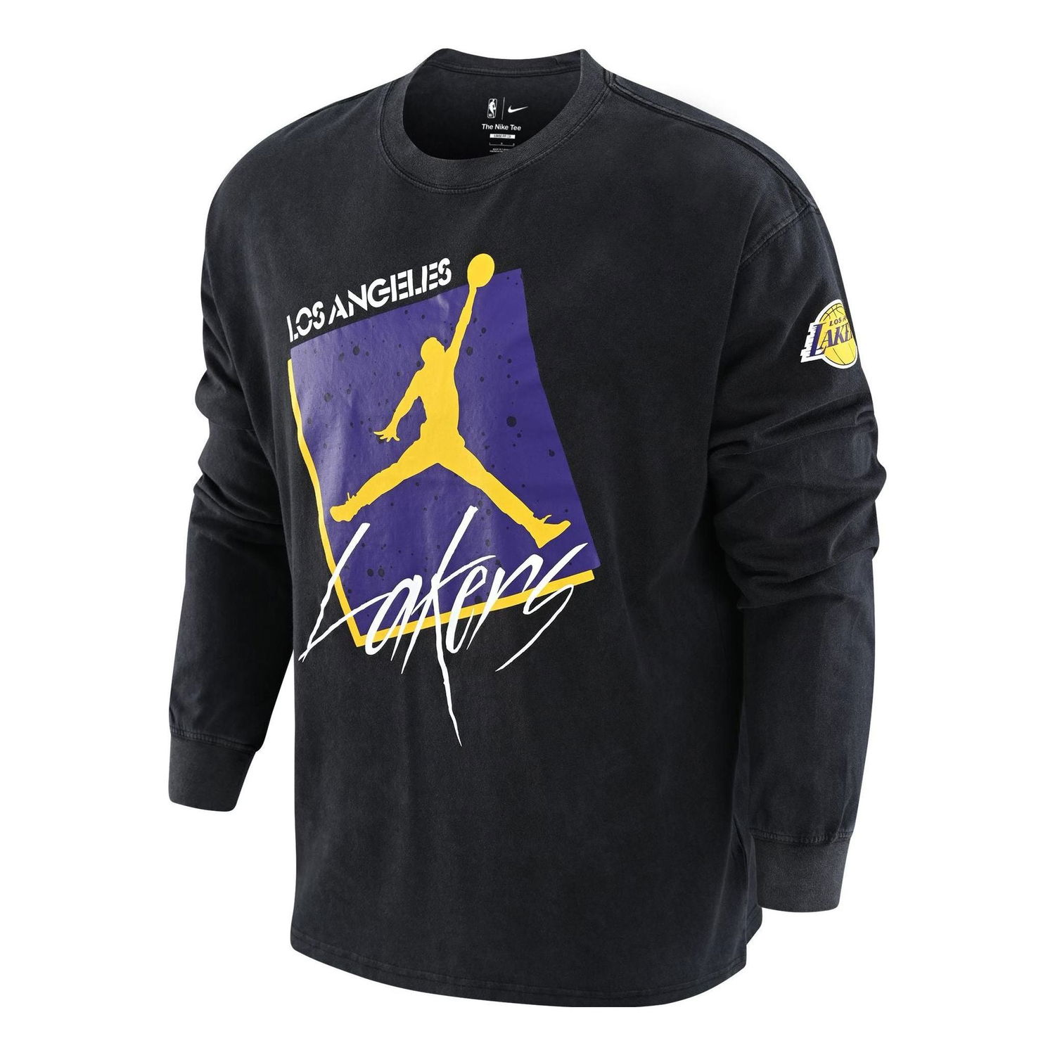 Tričko Jordan Jordan Los Angeles Lakers Courtside Long Sleeve T-Shirt Čierna | DV5748-010, 0