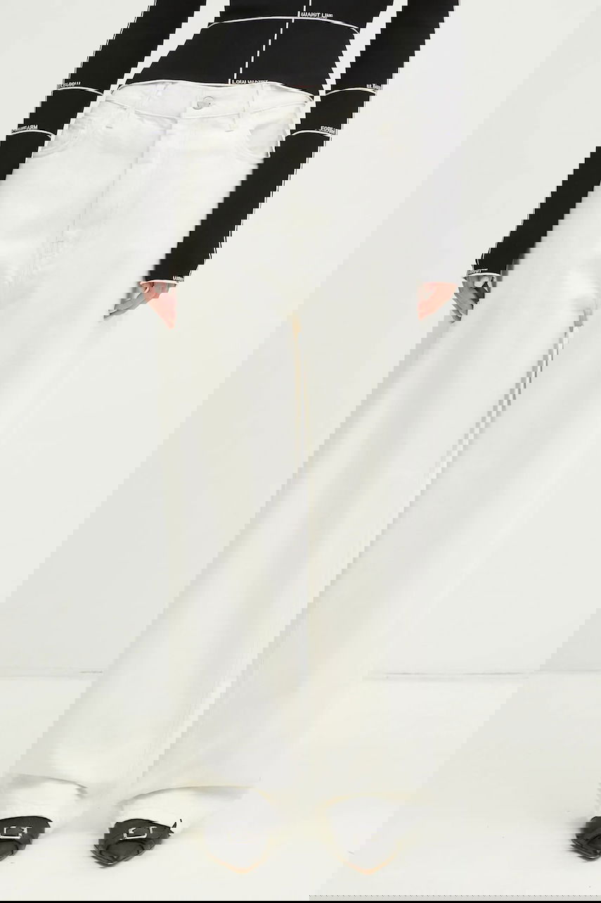 Džínsy Carhartt WIP Brandon Wide-Leg Pant Medium Waist Biela | I031918, 0