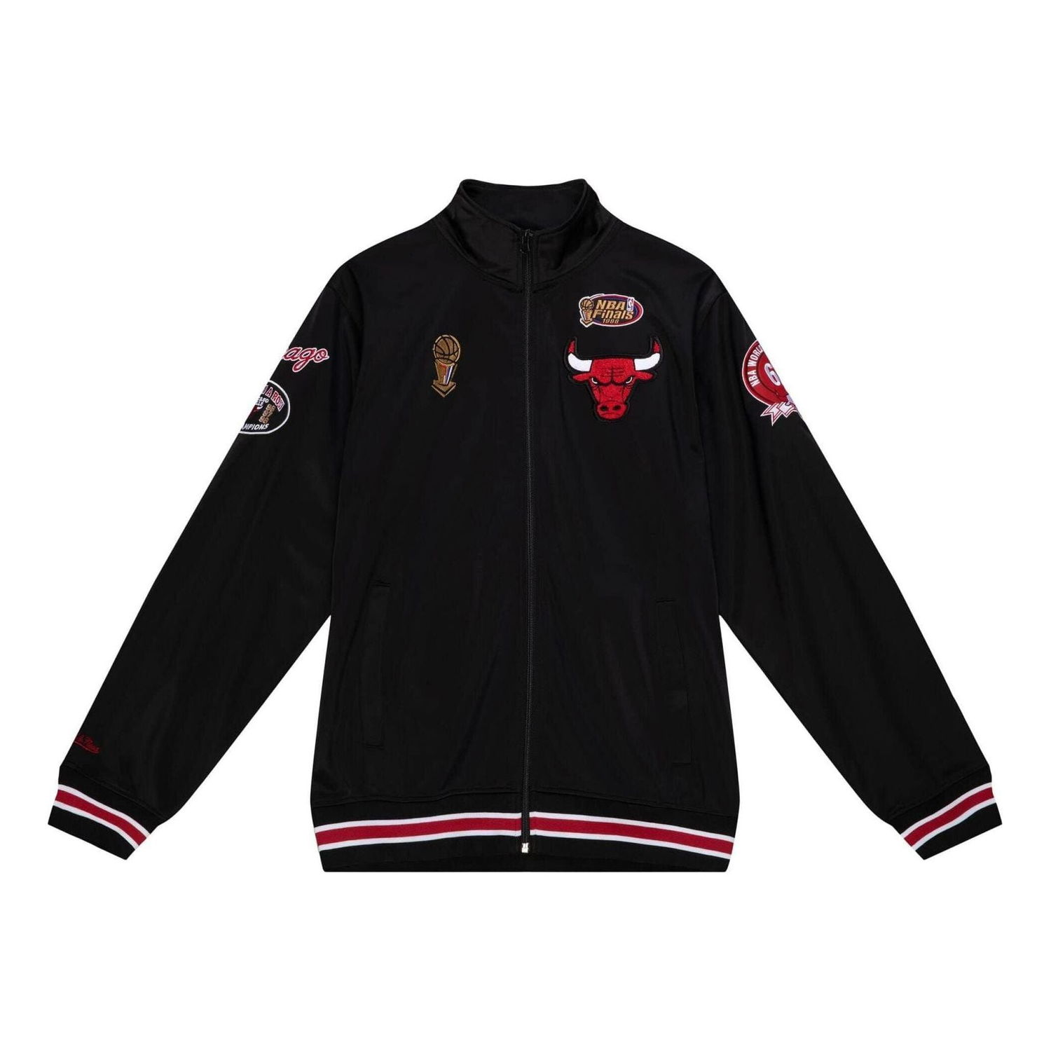 Vetrovka Mitchell & Ness NBA Chicago Bulls Champ City Track Jacket Čierna | OJZP3238-CBUYYPPPBLCK, 0