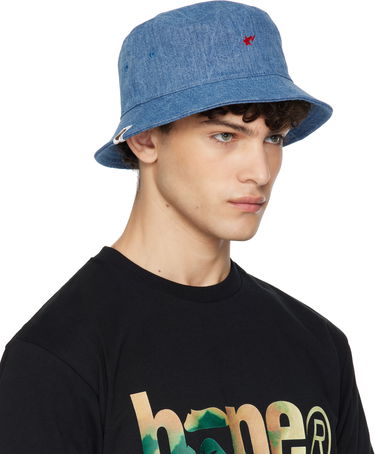 Tričko BAPE Embroidered Logo Denim Bucket Hat Čierna | 001HTK221001F, 1