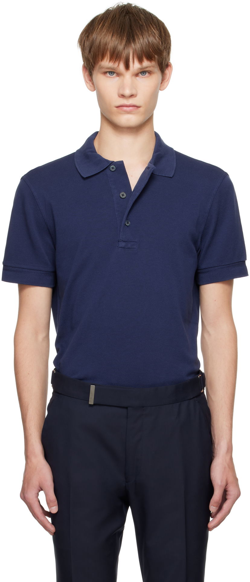 Polo tričko Tom Ford TOM FORD Piquet Polo Navy | JPS011-JMT013