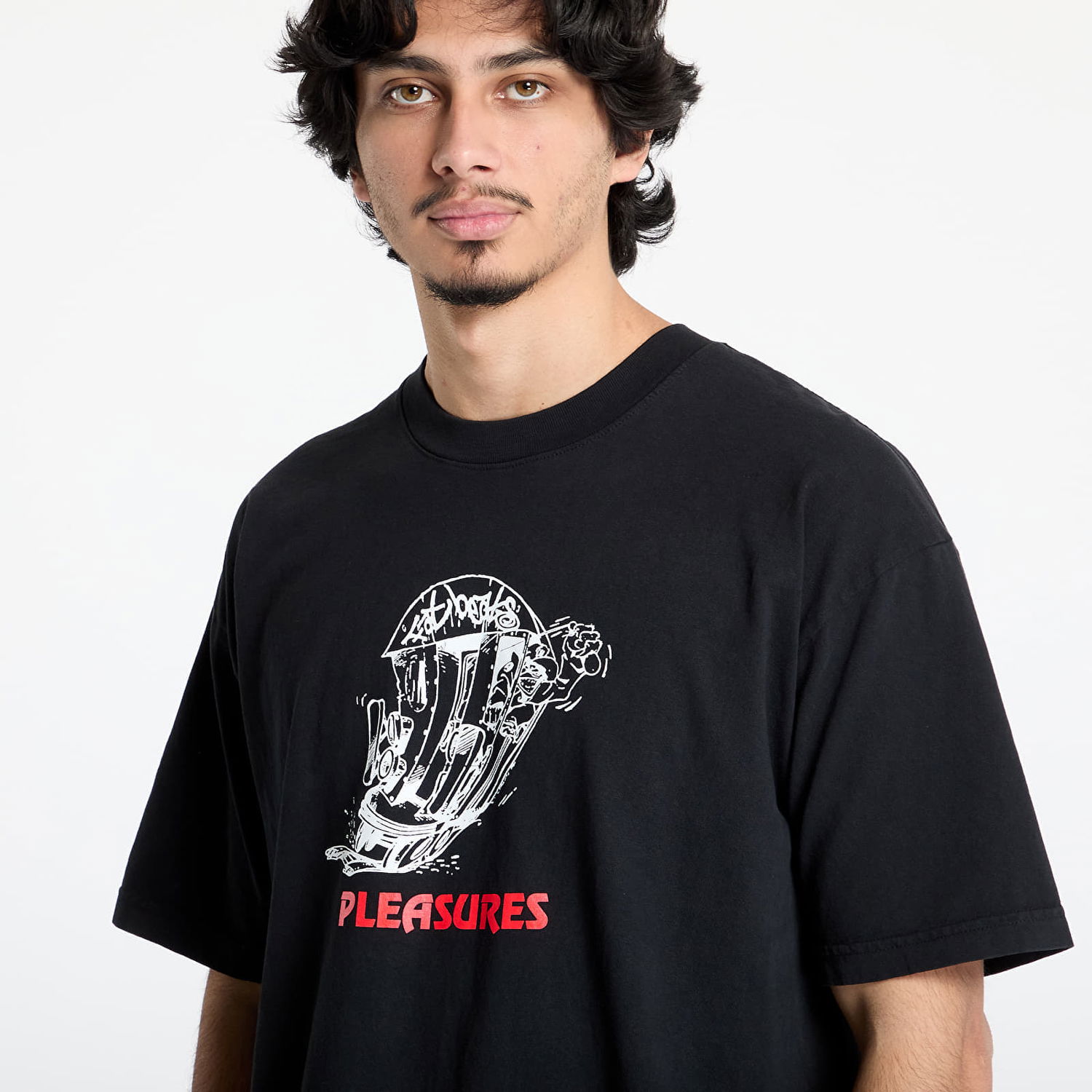 Tričko Pleasures Pleasures 9Th Street Graphic T-Shirt Čierna | P25SP067 BLACK, 1