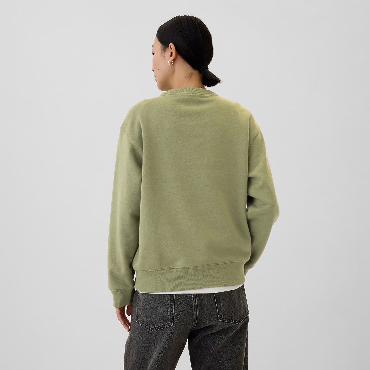 Mikina GAP Logo Crew Olive Cord Zelené | 554936-34, 1