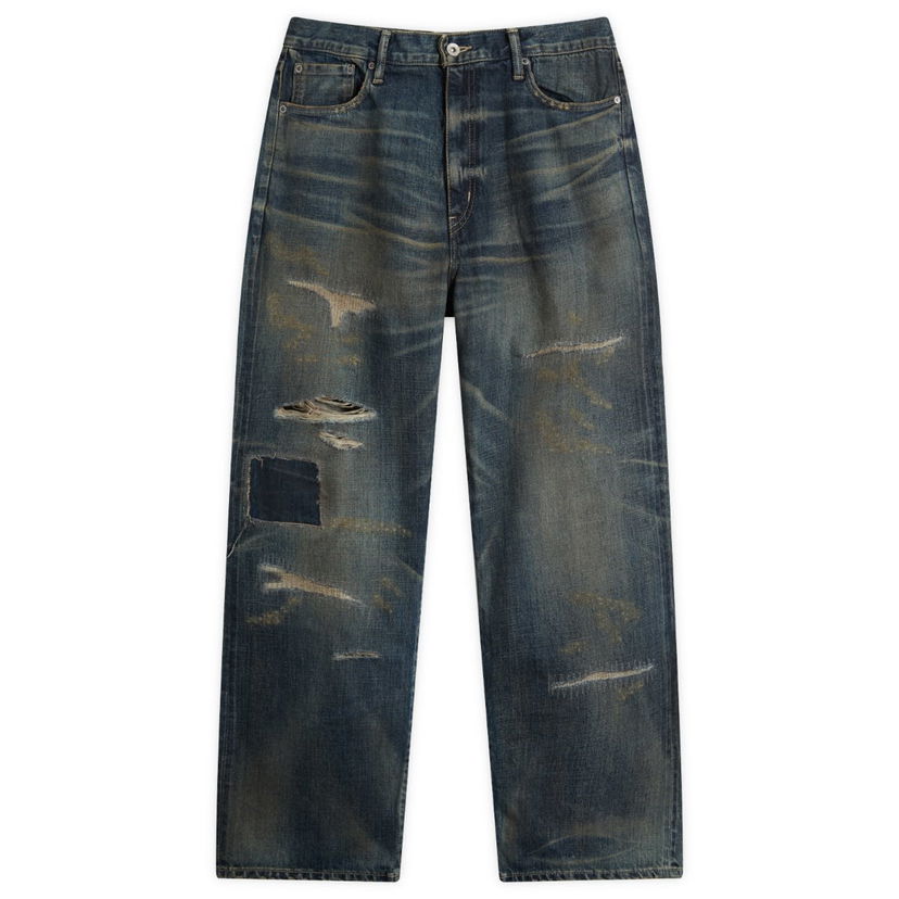 Džínsy Neighborhood Straight Leg Savage Selvedge Denim Jeans Modrá | 252XBNH-PTM08-IND