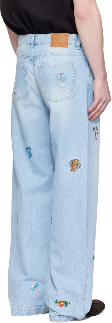 Džínsy Casablanca Casablanca Embroidered Motif Jeans Modrá | MPS25-TR-230-01, 2