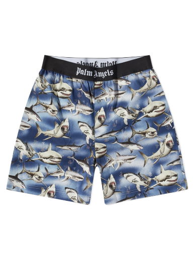 Plavky Palm Angels Shark Swim Short Modrá | PMCB044S23FAB0034510