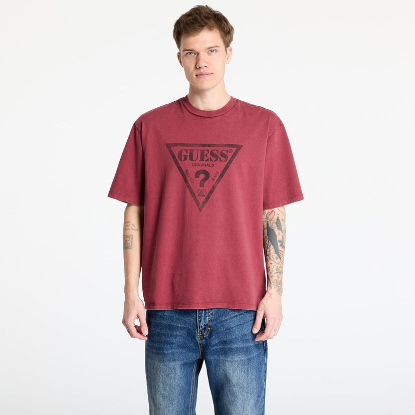 Tričko GUESS GUESS Go Vintage Triangle Tee Červená | M4BI13K8FQ4-F5E9
