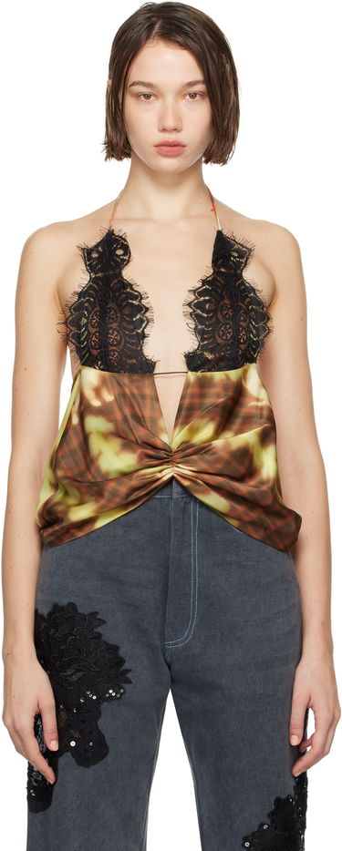 Tielko Collina Strada Collina Strada Puppy Plaid Lace Camisole Rôznofarebný | XX3037, 0