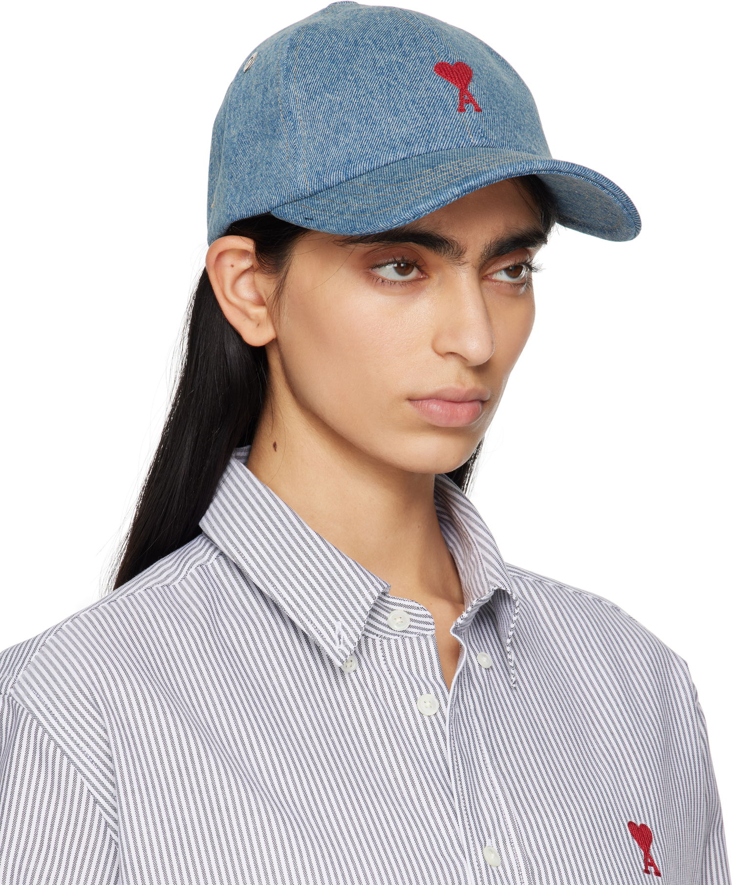 Šiltovka AMI AMI Paris Cotton Ami de Coeur Baseball Cap Modrá | UCP116.DE0046, 1
