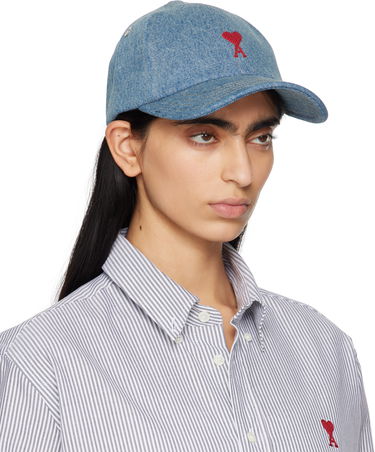 Šiltovka AMI AMI Paris Cotton Ami de Coeur Baseball Cap Modrá | UCP116.DE0046, 1