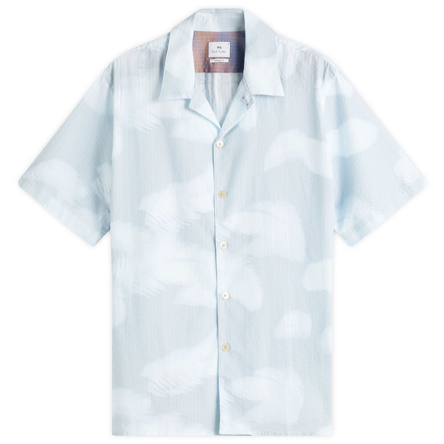 Košeľa Paul Smith Paul Smith Feather Print Vacation Shirt, Size Large Modrá | M2R-695U-P22311-40, 0