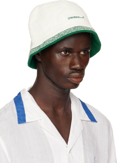 Klobúk Casablanca Casablanca Embroidered Bucket Hat Biela | APS25-HAT-071-02, 2