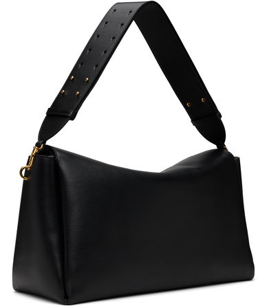 Taška cez rameno AMI AMI Paris Large Carrousel Leather Shoulder Bag Čierna | ULL028.AL0103, 2