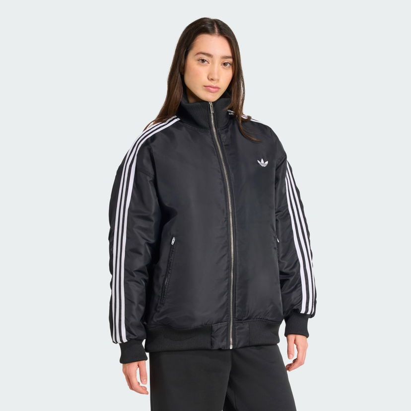 Bomber bunda adidas Performance Firebird Oversized Bomber Jacket Čierna | JX2991