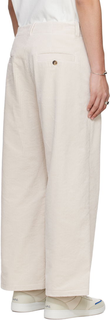Nohavice A.P.C. A.P.C. River Corduroy Wide-Leg Pants Béžová | COHDW-H08470, 2
