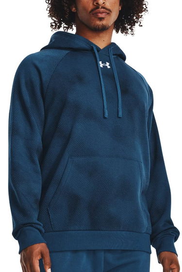 Mikina Under Armour Rival Fleece Printed Hoodie Tyrkysová | 1379759-426, 0