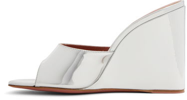Doplnky Amina Muaddi Amina Muaddi Lupita Wedge Heeled Sandals Metalická | LUPITA WEDGE WEDGE MIRROR, 2