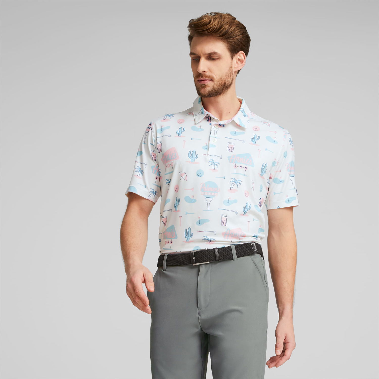 Polo tričko Puma x Arnold Palmer CLOUDSPUN Golf Polo Shirt Biela | 537483_01, 1