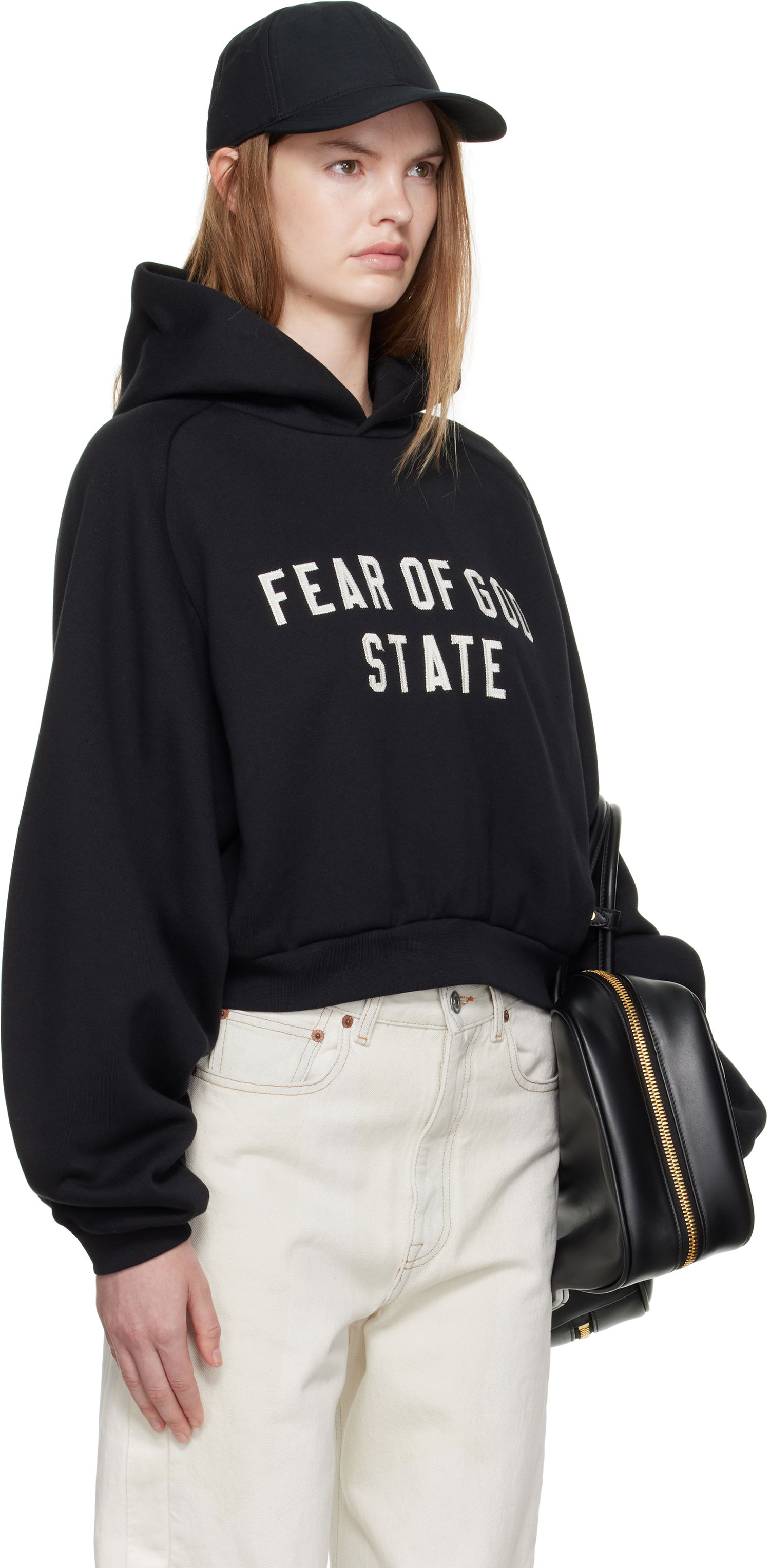 Mikina Fear of God Fear of God ESSENTIALS Fleece Raglan Hoodie Čierna | 192SP257820FW, 1
