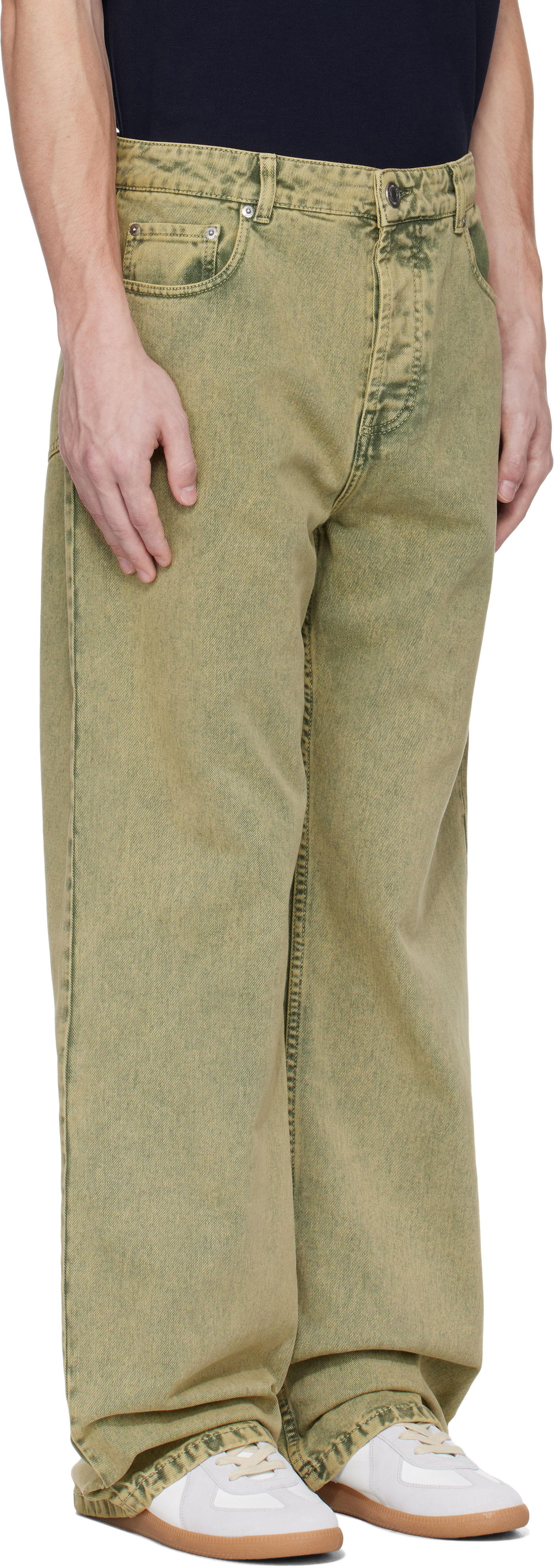 Džínsy AMI AMI Paris Large Fit Jeans Žltá | HTR450.DE0064, 1