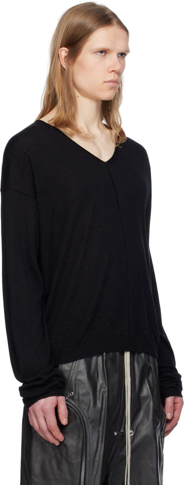 Sveter Rick Owens Rick Owens Hollywood V-Neck Sweater Čierna | RU01E5621 WS, 1
