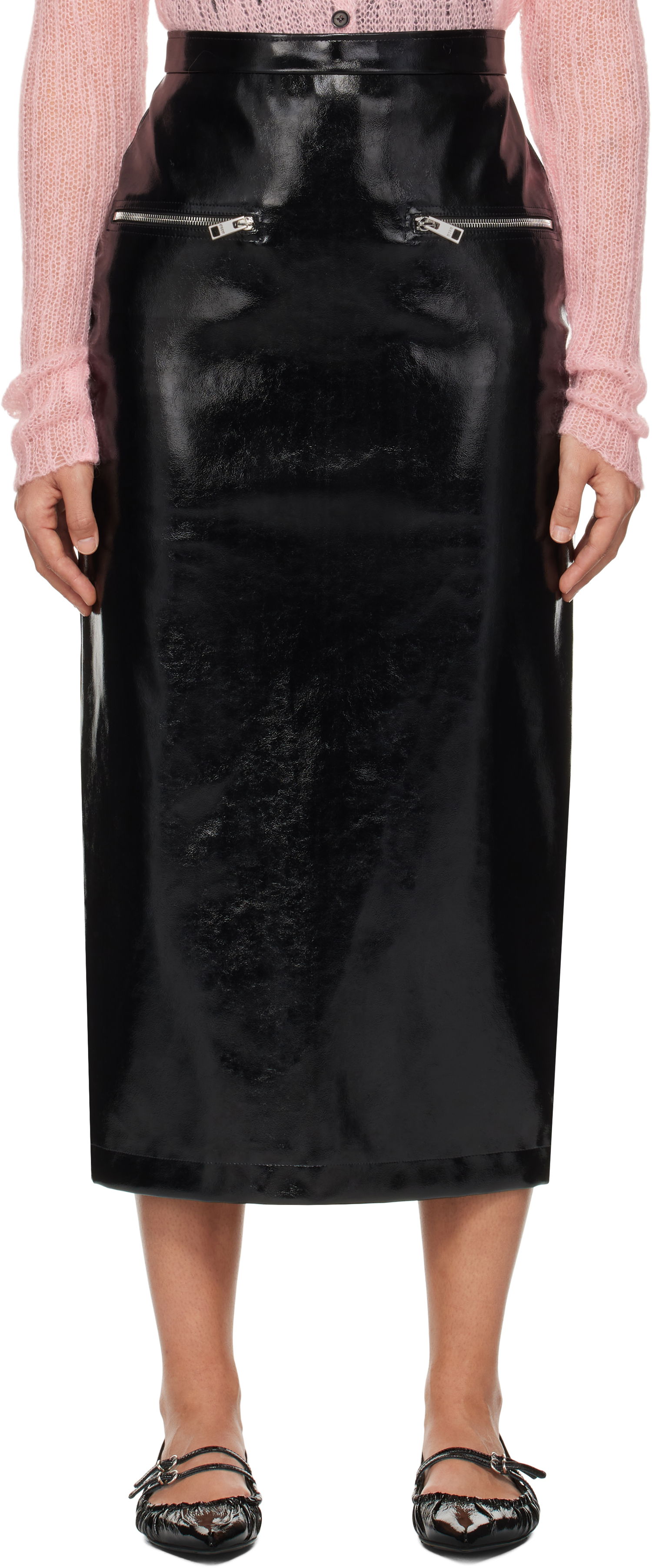 Sukňa MSGM Midi Skirt Čierna | 3742MDD04 247800, 0