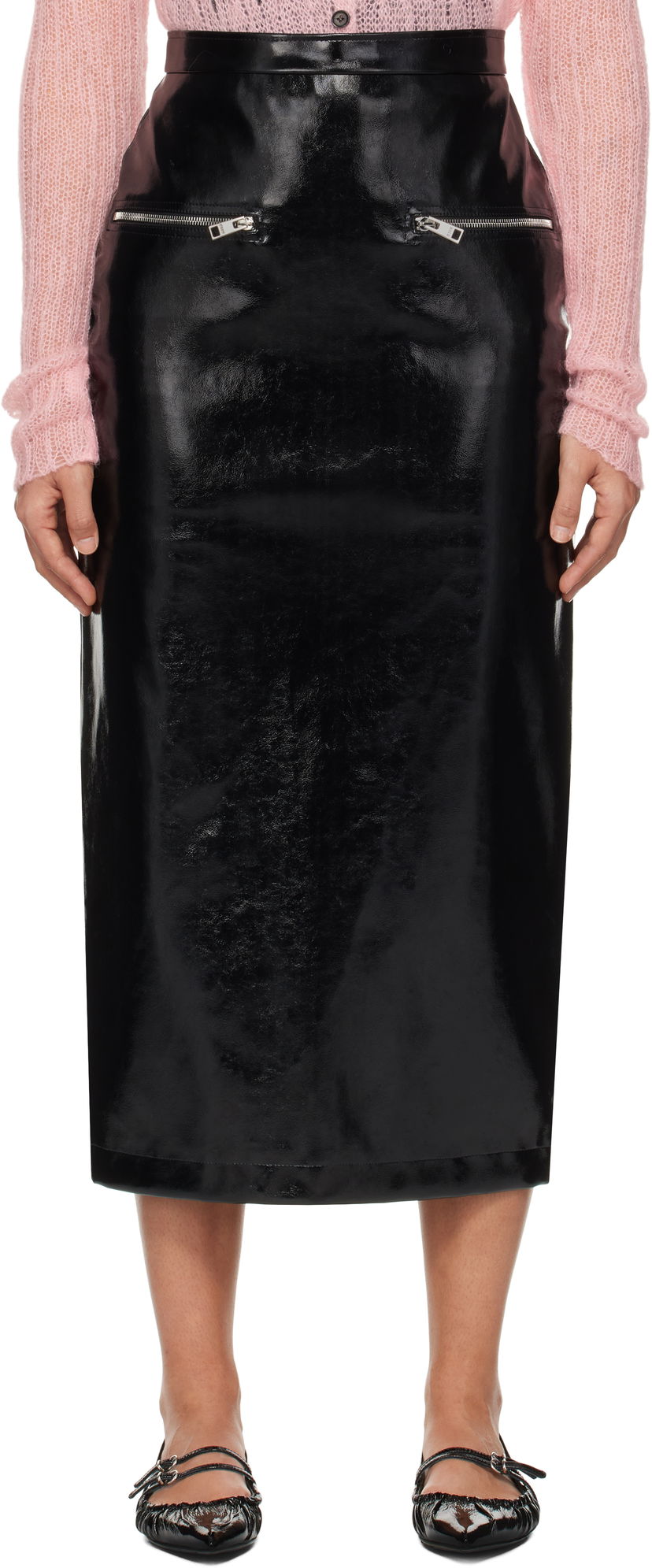 Sukňa MSGM Midi Skirt Čierna | 3742MDD04 247800