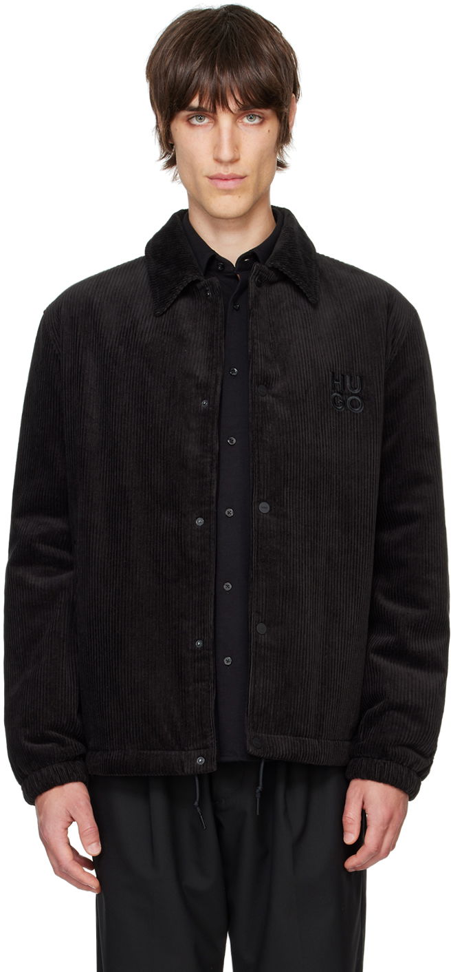 Bunda BOSS Corduroy Jacket Čierna | 50522513, 0