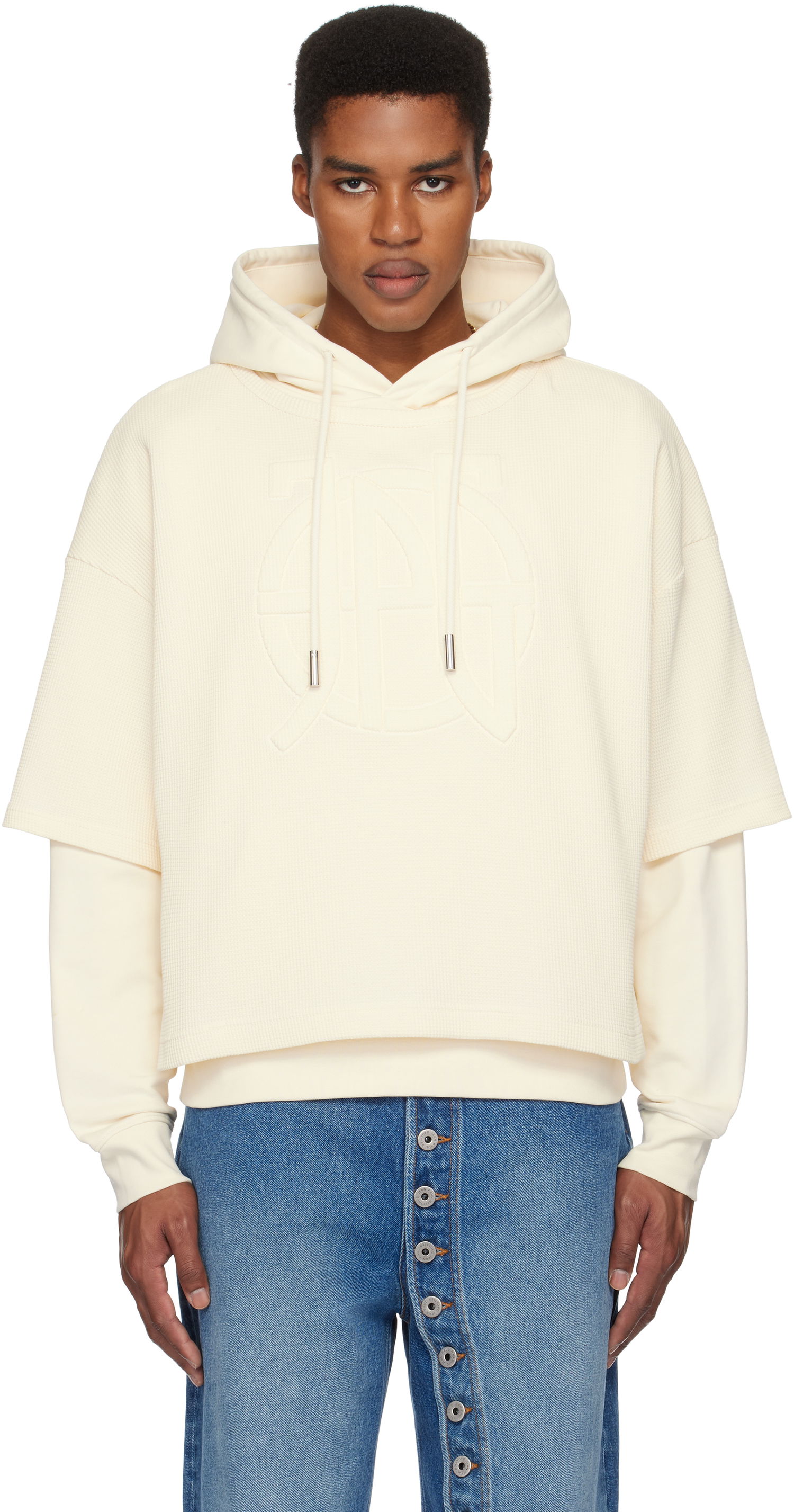 Mikina Jean Paul Gaultier Jean Paul Gaultier Oversized JPG Hoodie Béžová | 25/33-F-SW050E-J076-03, 0