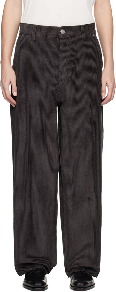 Nohavice AMI AMI Paris Cotton Corduroy Large Fit Trousers Čierna | H25HTR830.CO0131, 0