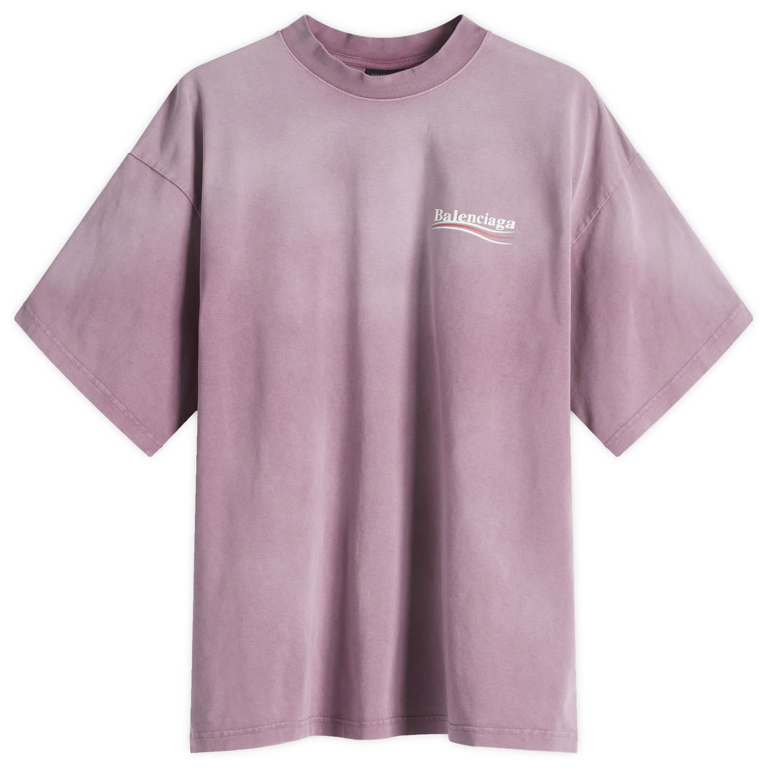 Tričko Balenciaga Balenciaga Men's Campaign Medium Fit T-Shirt, Size Large Fialová | 764235-TNVG5-3569, 0