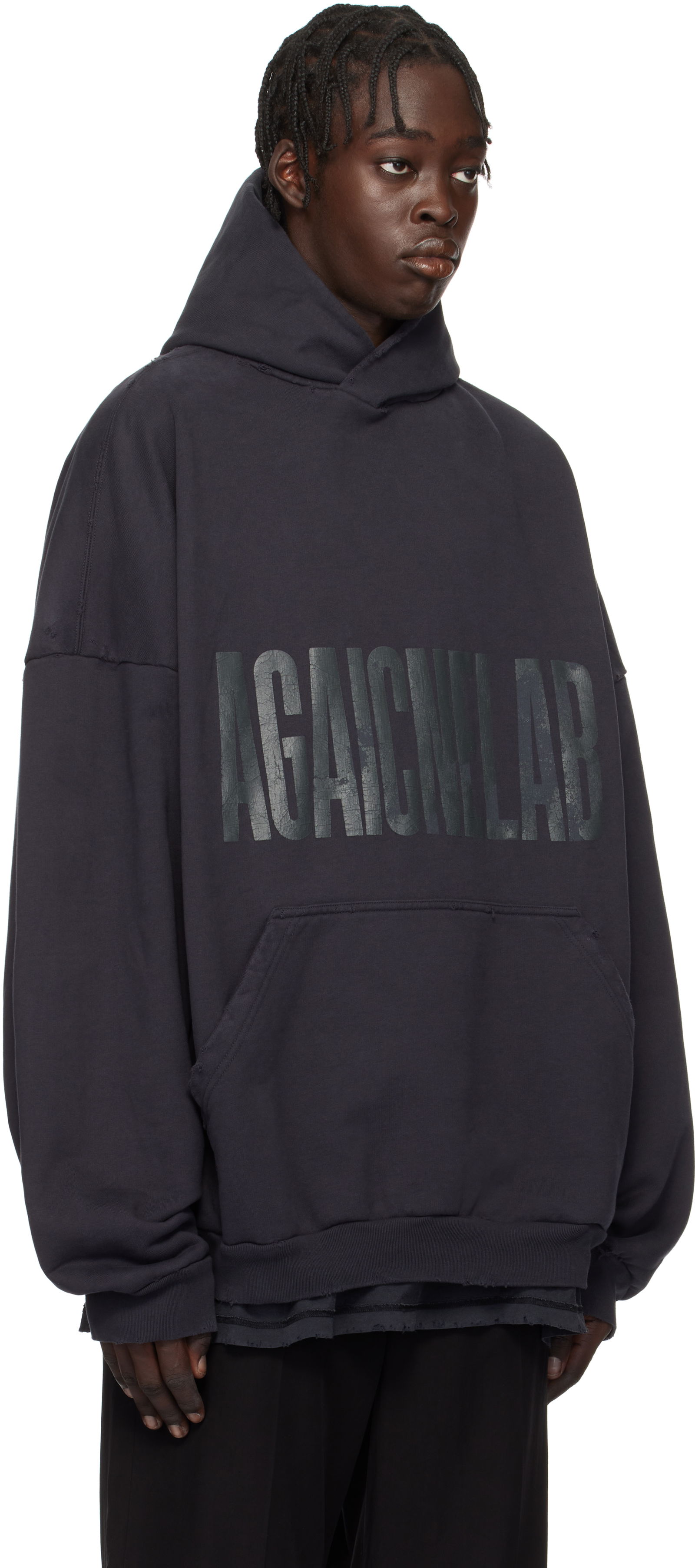 'Agaicnelab' Large Fit Hoodie